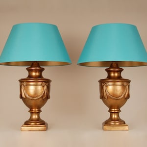 French Table Lamps Gold Urn Vase lamps Neoclassical a Pair