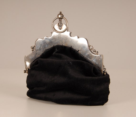 18th century sterling silver purse handbag - image 9