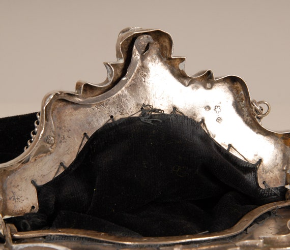 18th century sterling silver purse handbag - image 10
