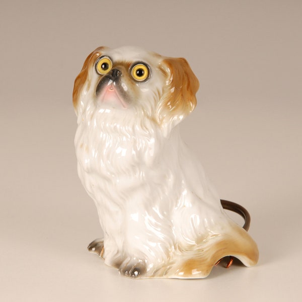 Art deco Lamp perfume lamp German porcelain Dog figurine animal Aroma Pat.