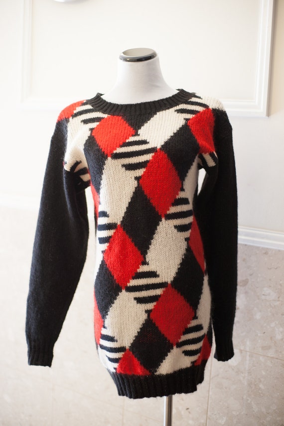 Christian Dior Argyle Sweater Mohair Sweater Angor