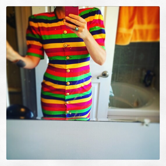 red yellow green dress