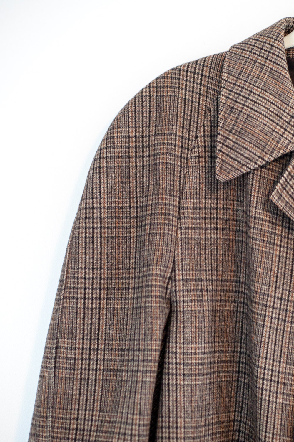 Sherlock Holmes Coat 1950s Plaid Trench MENS Vintage Coat | Etsy