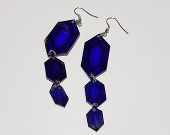 Rupee Tier Earrings, Zelda Earrings, Rupee Earrings, Rupee, Ocarina of Time, Majora's Mask, Breath of the Wild, Hey! Listen!, Link, Earrings