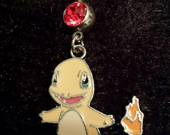 Cute Charmander Belly Ring