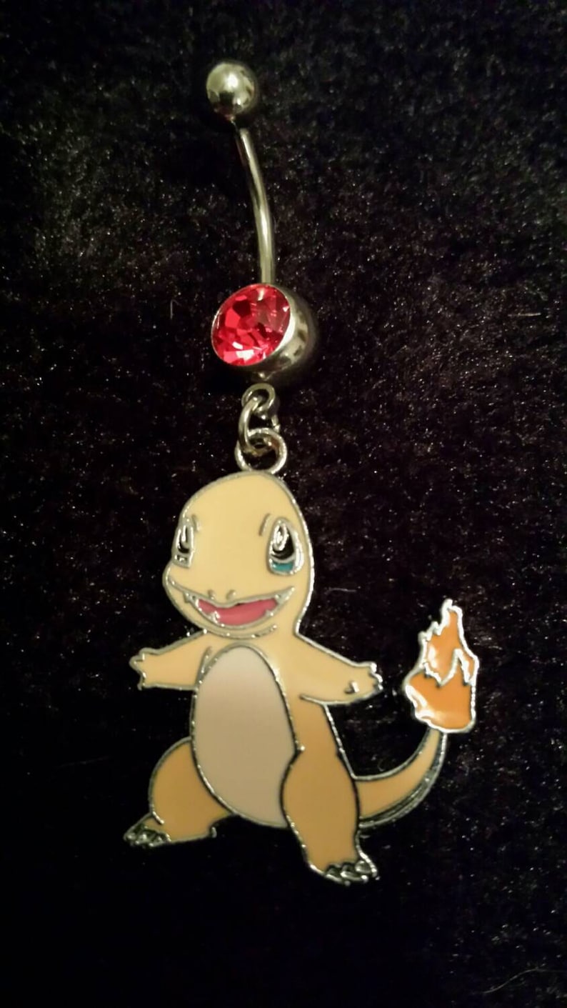 Cute Charmander Belly Ring - Etsy