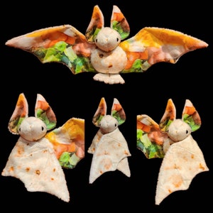 Taco Bat, Bat, Bat Plushie, Plushie, Stuffed Animal, Taco, Taco Tuesday, Burrito, Burrito Bat, Birthday, Party, Christmas, Girl, Boy, Adult