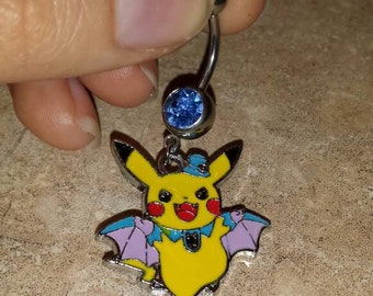 Pikachu Dressed as Zubat Belly Ring
