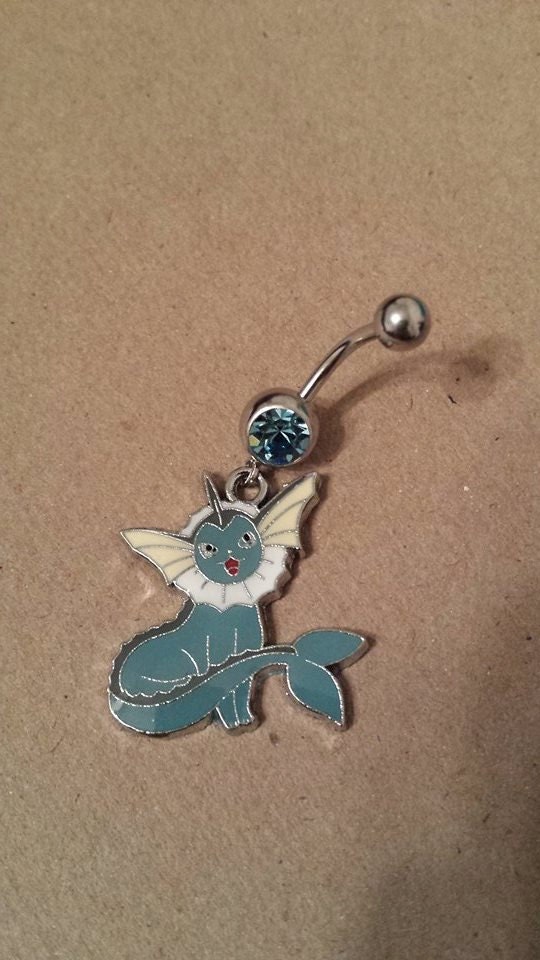 Pokemon Vaporeon Belly Ring