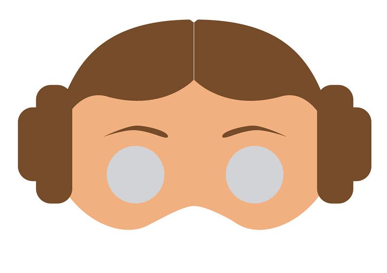 Download Princess Leia Printable Mask | Etsy