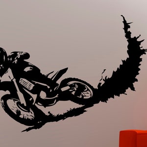 Motocross Wall Sticker Extreme Sports Decal Home Interior Design Sports Room Decor Bedroom Wall Art Mural Waterproof Sticker 4mxxz