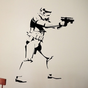 Stormtrooper Wall Decal Vinyl Sticker Movie Wall Art Star Wars Sign Mural Living Room Decor Home Interior Sticker Poster 12ewsx