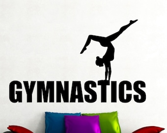 Gymnastics Wall Decal Sport Fitness Stickers Home Interior Living Room Wall Art Mural Sports Room Decor Removable Stickers 1gyzz