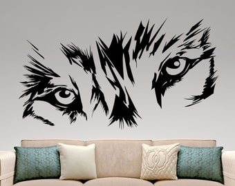 Wandtattoo Wolf Kopf – Selbstklebend, 76x57 Cm, Für Wohnzimmer & Mehr