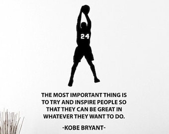The Most Important Thing Wall Decal Vinyl Sticker Mamba Basketball Motivational Quote Wall Art Home Gym Decor Poster Mural 1kb
