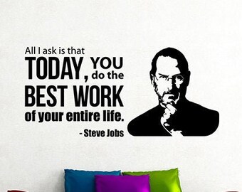 STEVE JOBS LIFE CHANGE INFLUENCE BUILD APPLE Quote Vinyl Wall Decal Decor 
