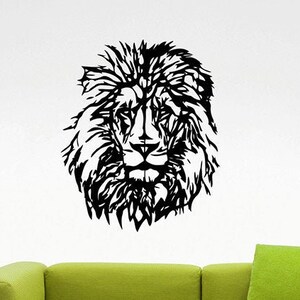 Lion Head Wall Decal Vinyl Sticker African Animal Home Interior ...