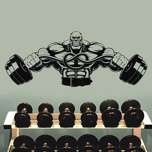 Bodybuilder Wall Decal Vinyl Sticker Lifting Fitness Workout Crossfit Sports Exercise Wall Art Home Interior Room Gym Decor Poster 11fis