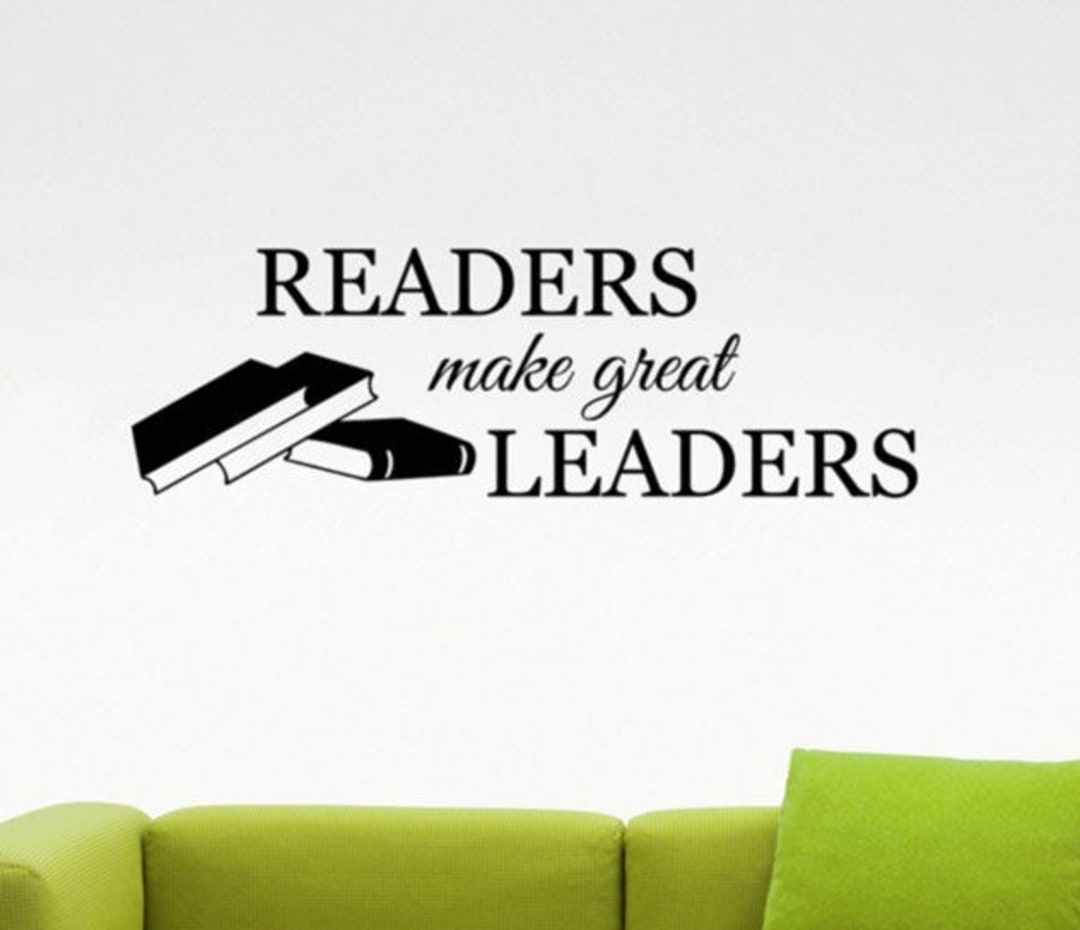 Readers Make Great Leaders Wall Decal Vinyl Sticker Book Decor Study ...