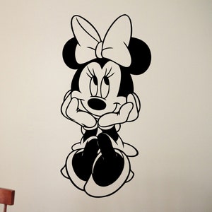 Minnie Mouse Wall Decal Vinyl Sticker Wall Art Home Interior Decorations Kids Girls Room Playroom Nursery Cartoon Decor Poster 6ehyu