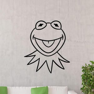 Kermit Wall Decal Vinyl Sticker Wall Decor Frog Wall Art Poster Gift Stencil Sign Self Adhesive Decal 3977