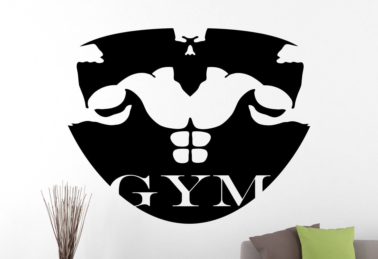 Gym Wall Decal Fitness Stickers Sports Decals Sports Room Etsy