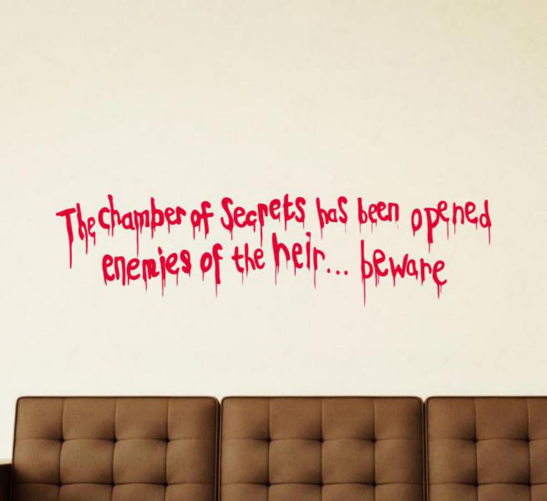 The Chamber of Secrets Has Been Opened Wall Decal Vinyl Sticker Wizard The Chamber of Secrets Has Been Opened Wall Decal Vinyl Sticker Wizard