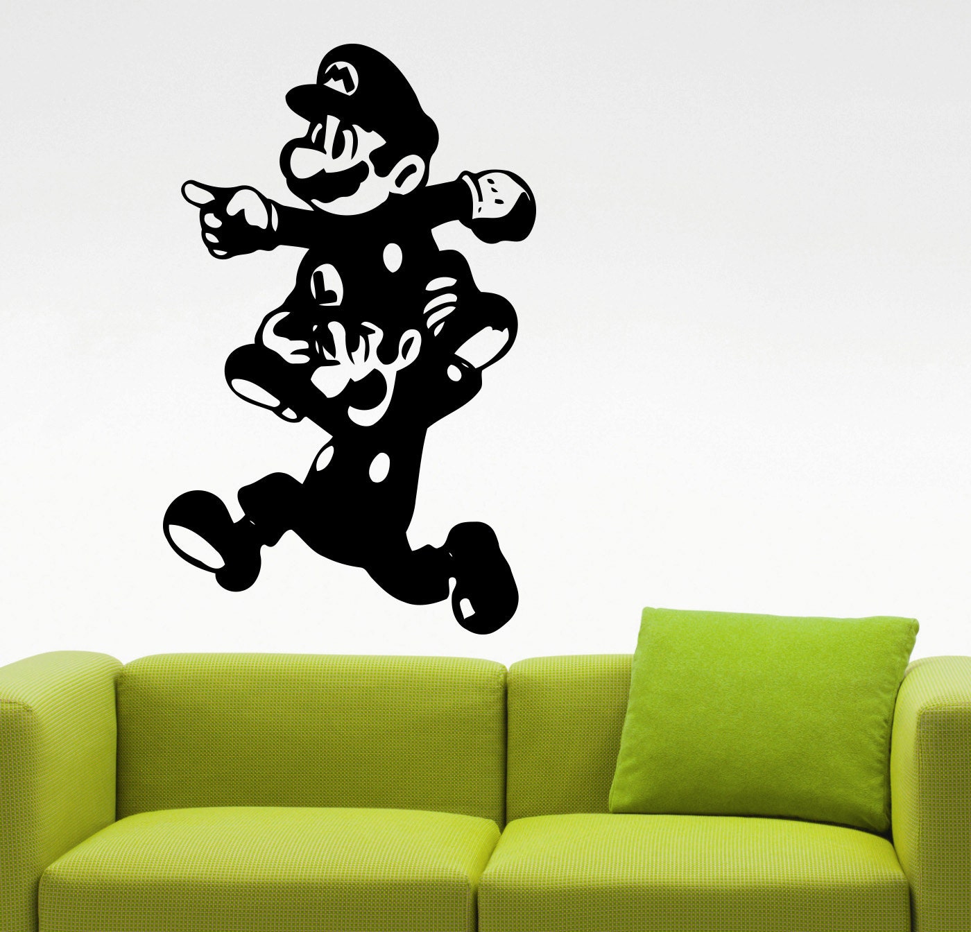 Super Mario Bros Wall Decal Vinyl Sticker Video Game Stickers Etsy