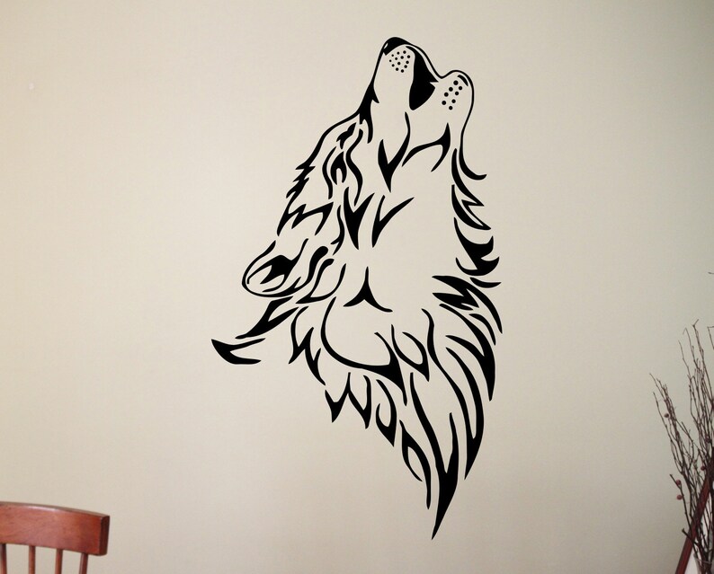Wolf Wall Decal Animal Vinyl Stickers Home Interior Design Etsy