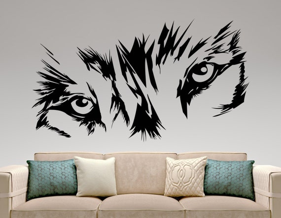 Wandtattoo Wolf In Rot – Selbstklebend, 35x57 Cm, Wildtiere Design Für Wohnzimmer & Schlafzimmer