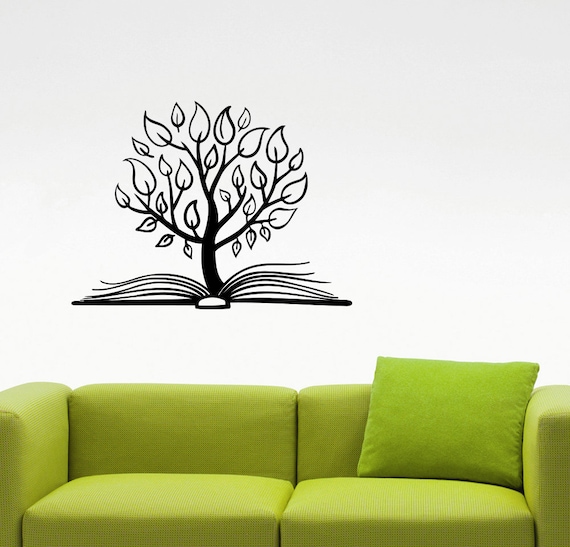  Books Tree Wall Vinyl Decal School Library Education