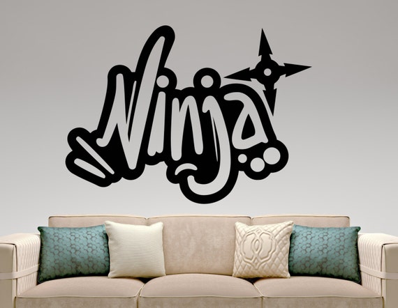 Ninja Graffiti Wall Decal Vinyl Sticker Home Interior Design Living Room Wall Decoration Bedroom Wall Art Murals Removable Stickers 7ninz