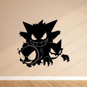 Gengar Wall Decal Vinyl Sticker Wall Decor Wall Art Nursery Kids Room Poster Gift Stencil Sign Self Adhesive Decal 3902