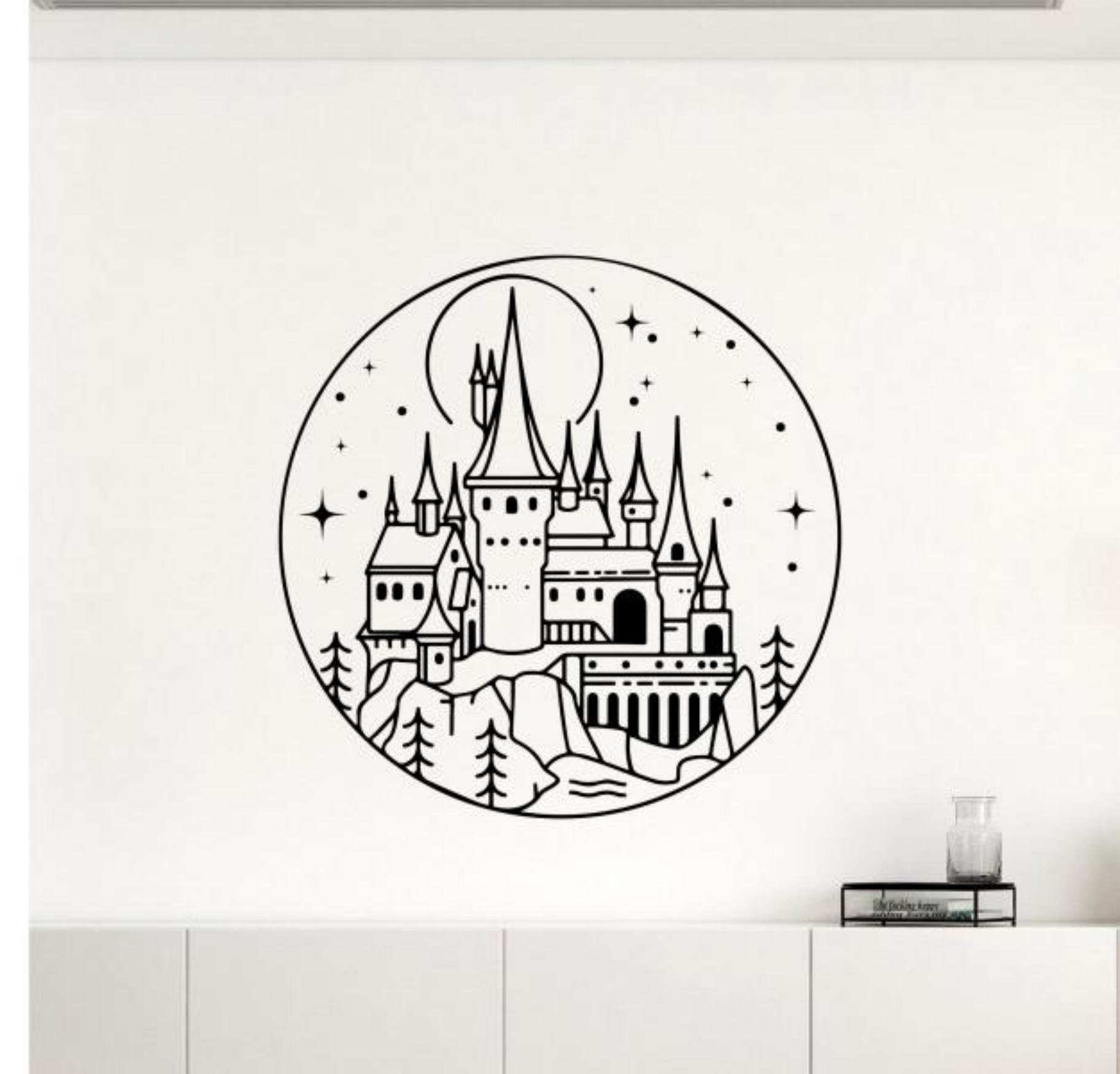 Wizard Castle Wall Decal Vinyl Sticker Wizard School Decor Magic Wall ...
