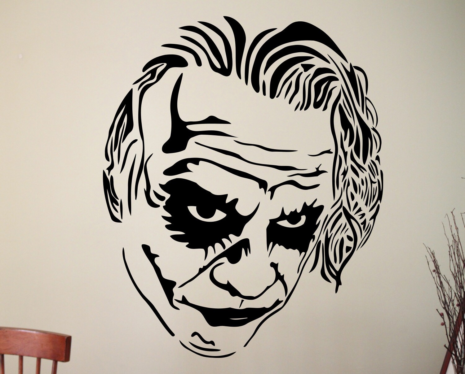 Joker Wall Decal Comics Superhero Stickers Home Interior Etsy