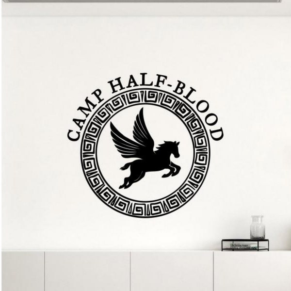 Camp Half Blood Wall Decal Vinyl Sticker Wall Art Poster Gift Logo Sign No BackgroundSelf Adhesive Decal 2691