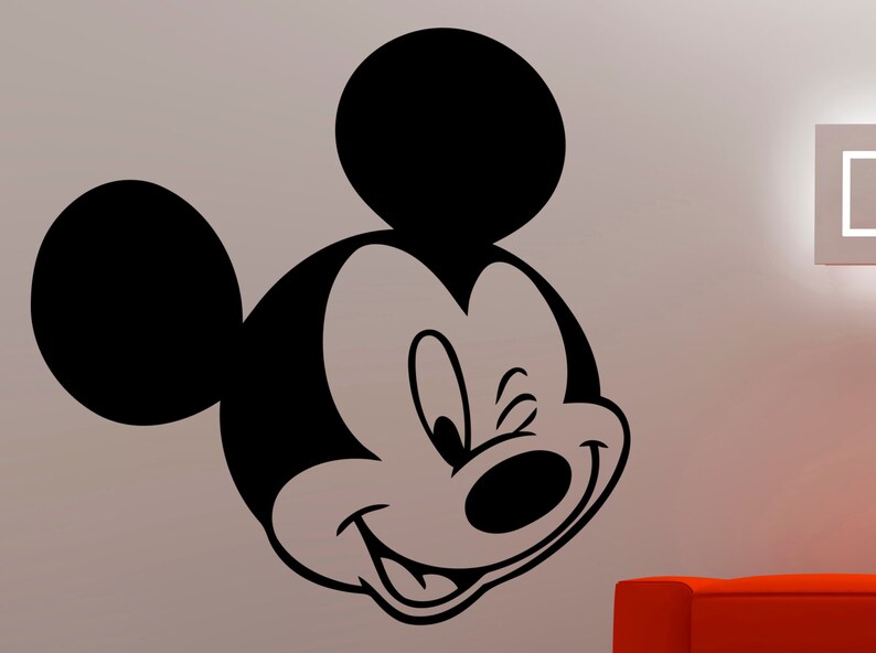 Mickey Mouse Wall Sticker Disney Decals Home Interior Design Etsy