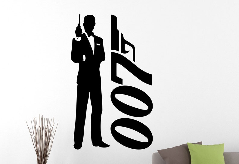 James Bond Wall Decal Movie Stickers Home Interior Design Etsy