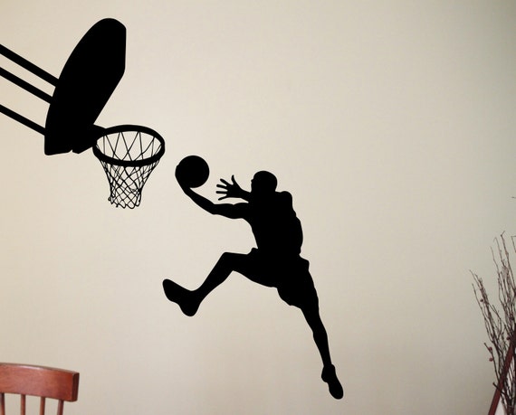 Slam Dunk Sticker Basketball Wall Decal Vinyl Art Home Etsy