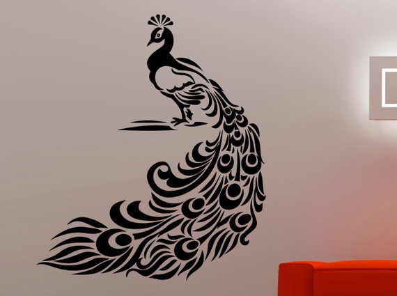 Wall Decals Peacock Pattern Removable Wall Stickers Removable Home Supplies AL