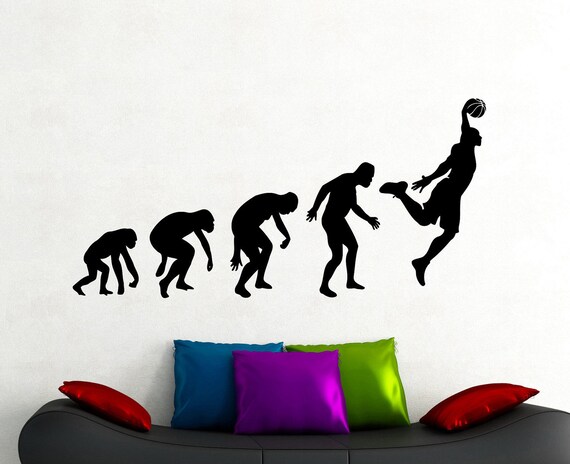 Basketball Evolution Wall Decal Sports Stickers Vinyl Art Home Etsy