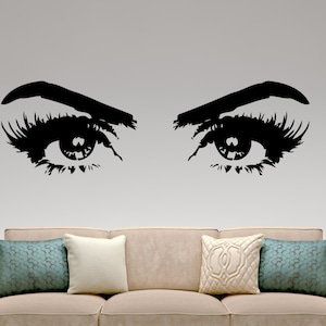Woman Eyes Wall Decal Vinyl Sticker Make Up Home Interior Design Living Room Bedroom Decor Beauty Wall Art Mural Removable Sticker 5hezz