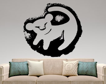 Simba Wall Decal Lion Vinyl Sticker Kids Room Decor Home Bedroom Removable Sticker Nursery Poster Mural Stencil Print 5eyhn