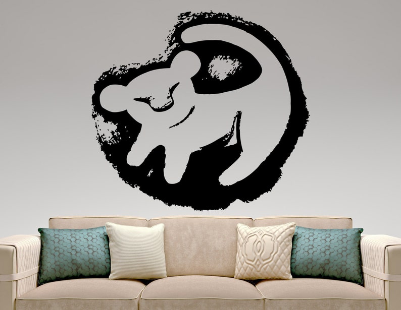simba wall decal lion king vinyl sticker kids room decor home | etsy