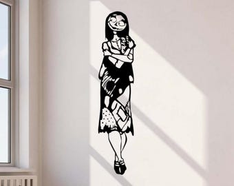 Sally Wall Decal Vinyl Sticker Nightmare Christmas Wall Decor Wall Art Poster Gift Stencil Sign One Color Self Adhesive Decal 3926