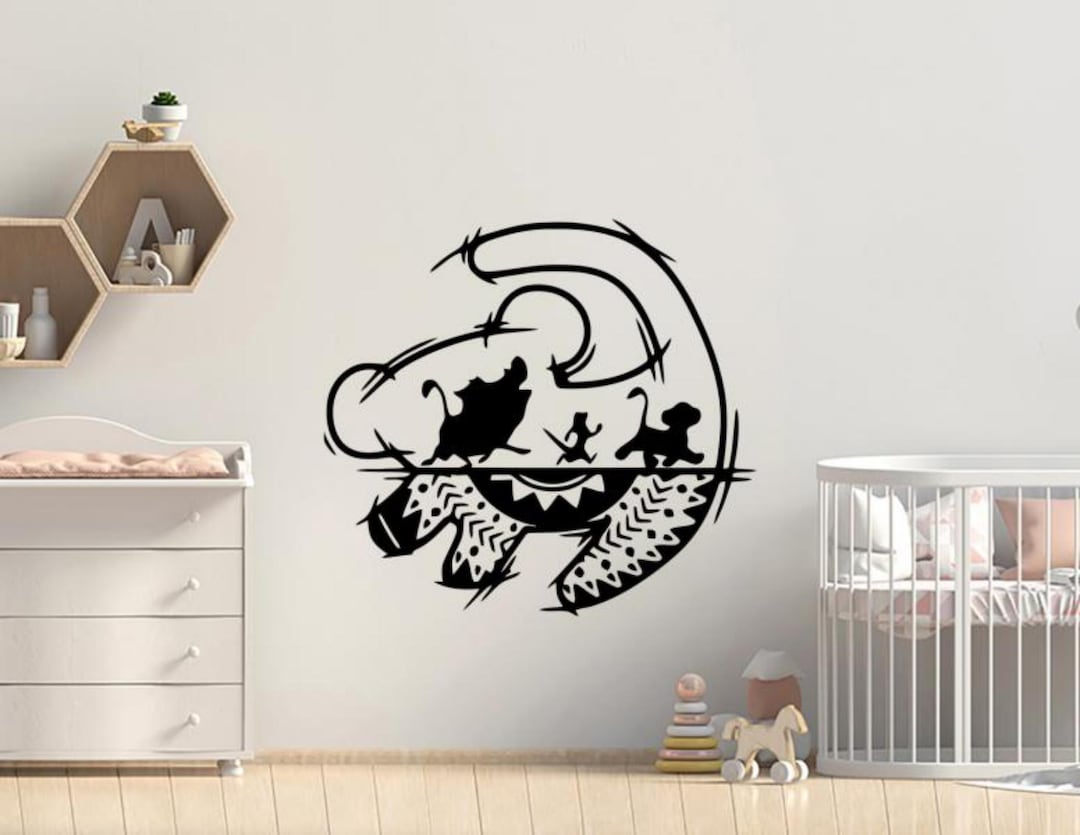 Lion King Wall Decal Vinyl Sticker Hakuna Matata Wall Decor Kids Room ...