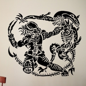 Alien vs Predator Sticker Movie Wall Decals Home Interior Design Dorm Decor Wall Art Murals Removable Stickers 1avpz