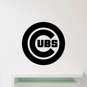 Cubs Decal Vinyl Wall Sticker Baseball Decor Wall Art Poster Gift Logo Sign Stencil Mural No Background Self Adhesive 2788