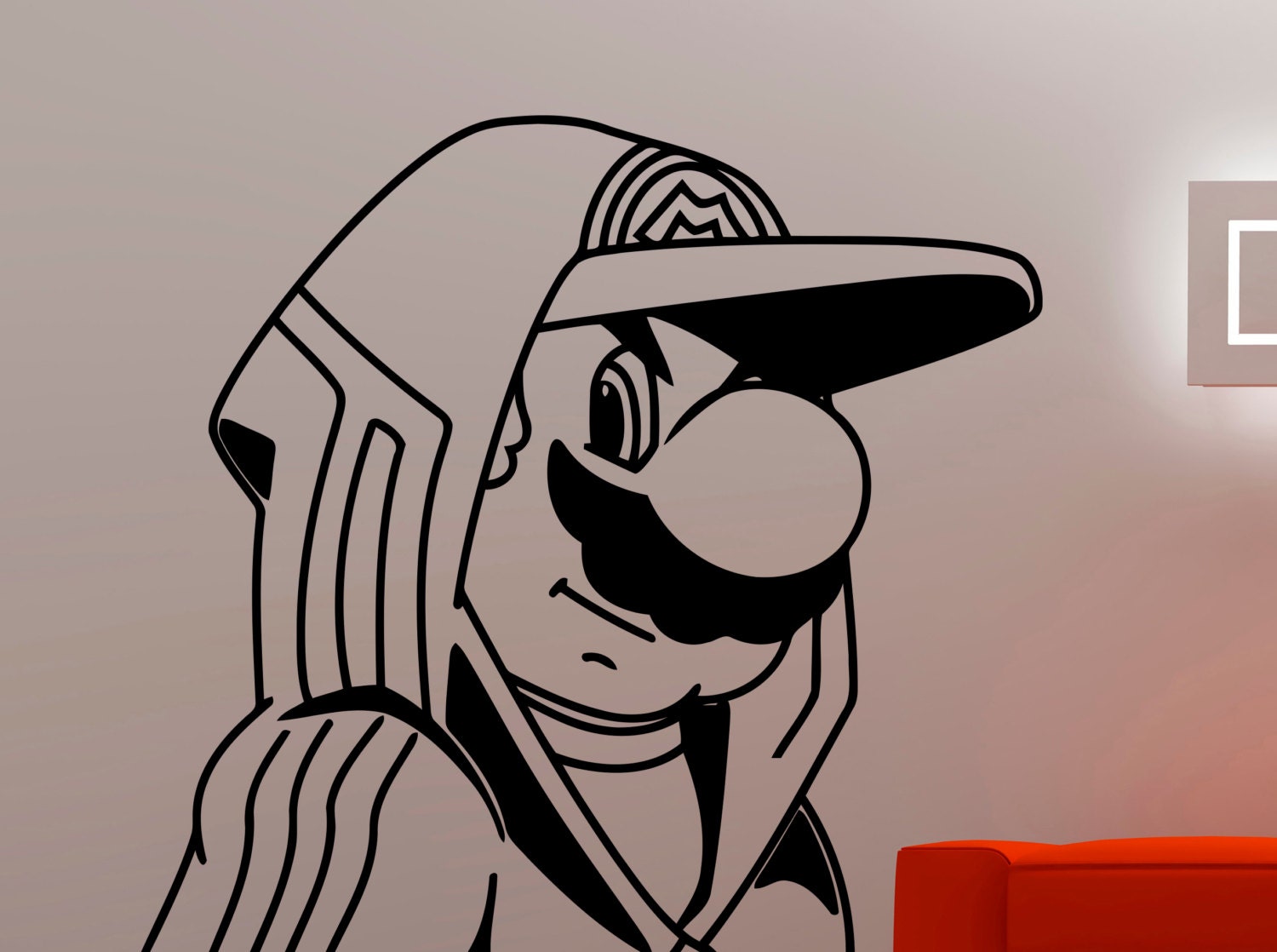 Super Mario Wall Decal Super Hero Vinyl Stickers Children Room Etsy