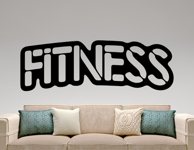 fitness wall decal gym stickers sports wall art gym decoration | etsy